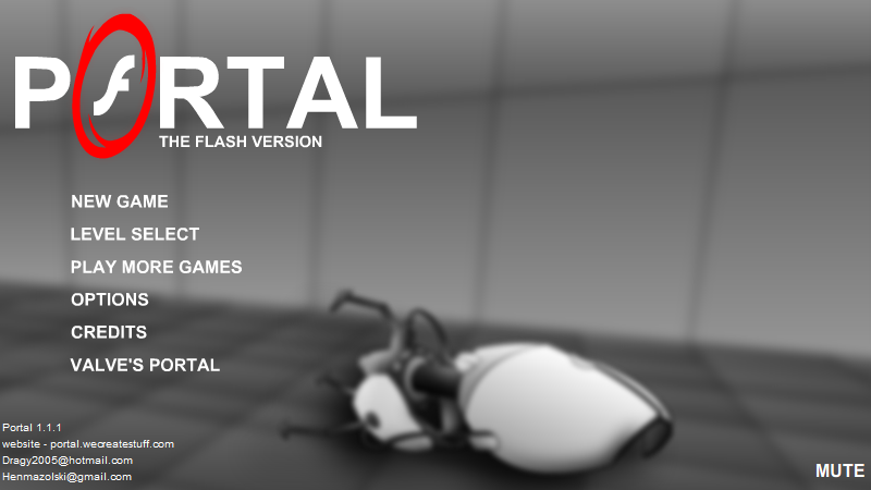 Portal The Flash Version Title Screen